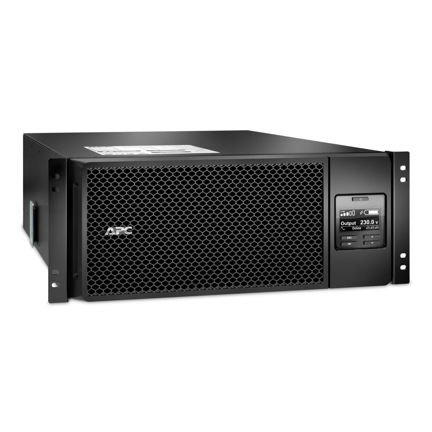 APC Rackmount  Smart-UPS On-Line, 6000W/6000VA, Input 230V/Output 230V, Interface Port Contact Closure, RJ-45 10/100 Base-T, RJ-45 Serial, Smart-Slot, USB, Extended runtime model.