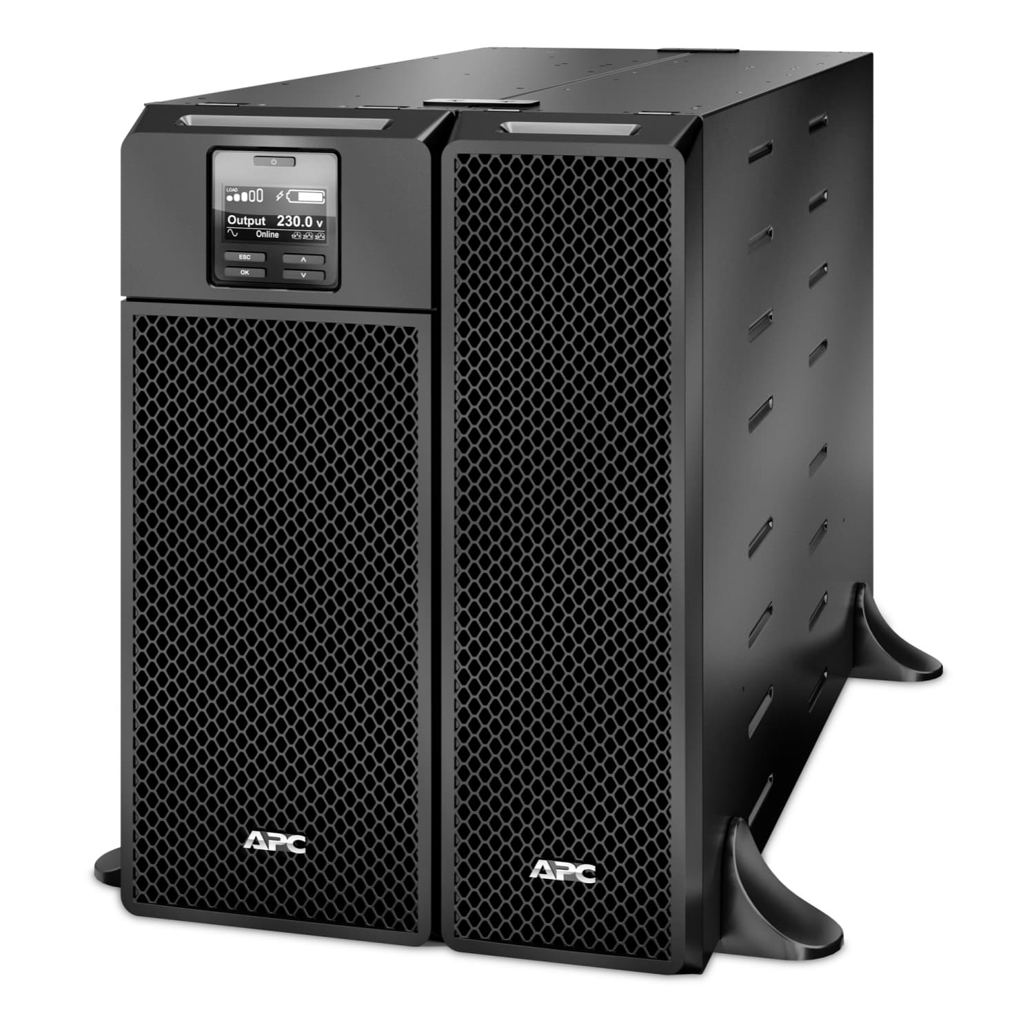 APC Smart-UPS On-Line, 6000W/6000VA, Input 230V/Output 230V, Interface Port Contact Closure, RJ-45 10/100 Base-T, RJ-45 Serial, Smart-Slot, USB, Extended runtime model.