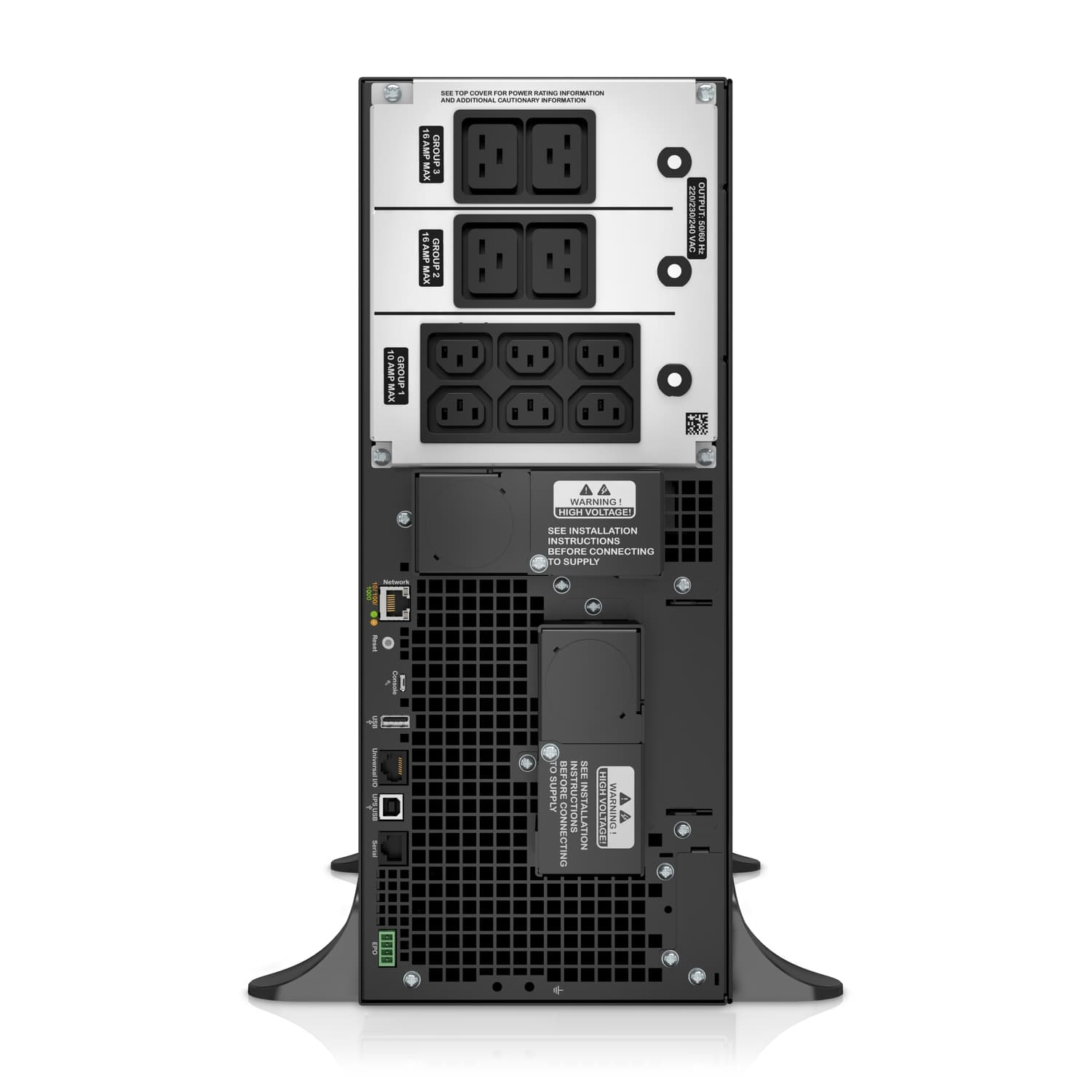 APC Smart-UPS On-Line, 6000W/6000VA, Input 230V/Output 230V, Interface Port Contact Closure, RJ-45 10/100 Base-T, RJ-45 Serial, Smart-Slot, USB, Extended runtime model.