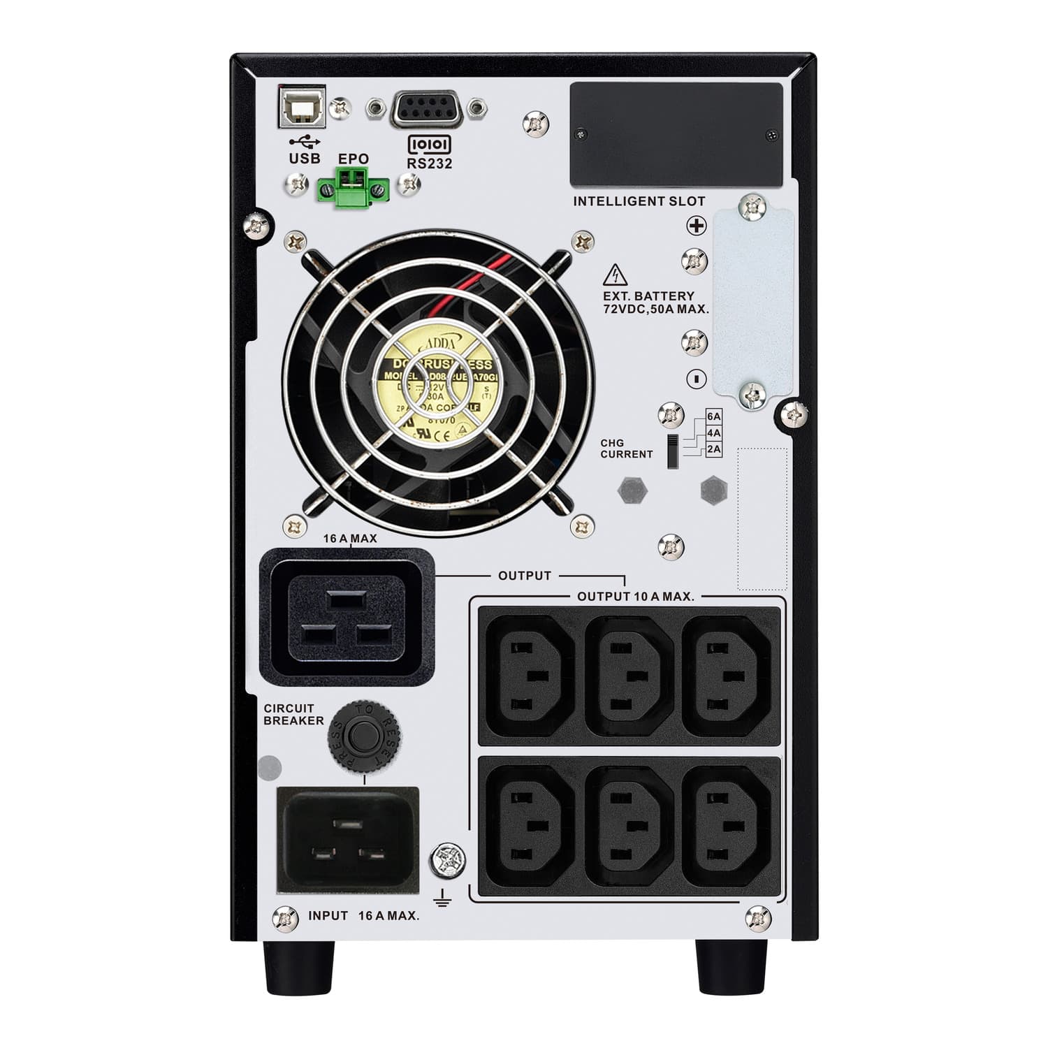 APC Easy UPS On-Line, 3000VA/2700W, Tower, 230V, 6x IEC C13 + 1x IEC C19 outlets, Intelligent Card Slot, LCD, Extended runtime